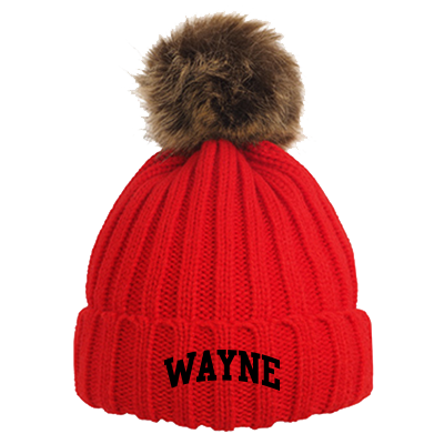 WES Cable Knit Beanie with Pom